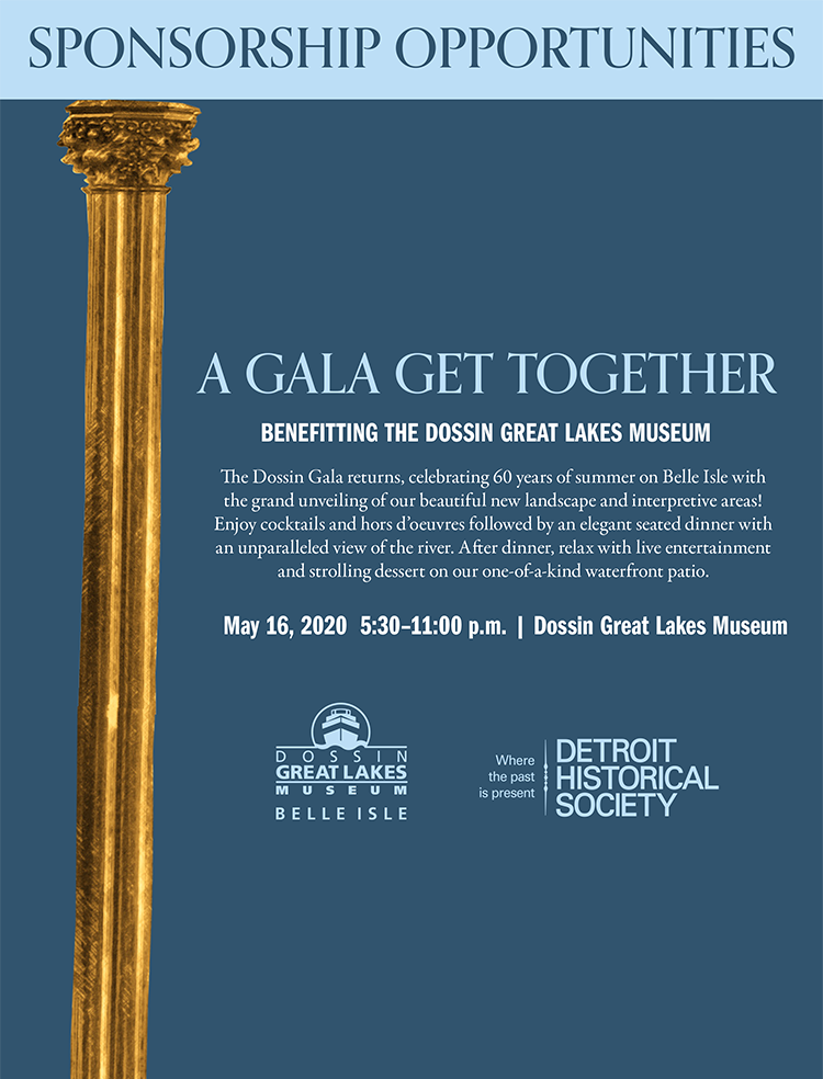 Page 1 of the 2020 Dossin Gala Sponsorship Package
